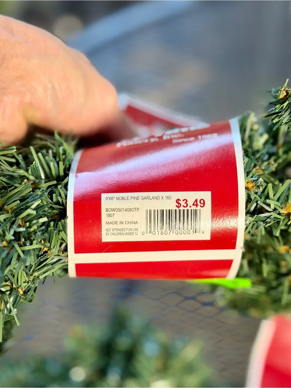 Green Holiday Garland - Classic Christmas Trim